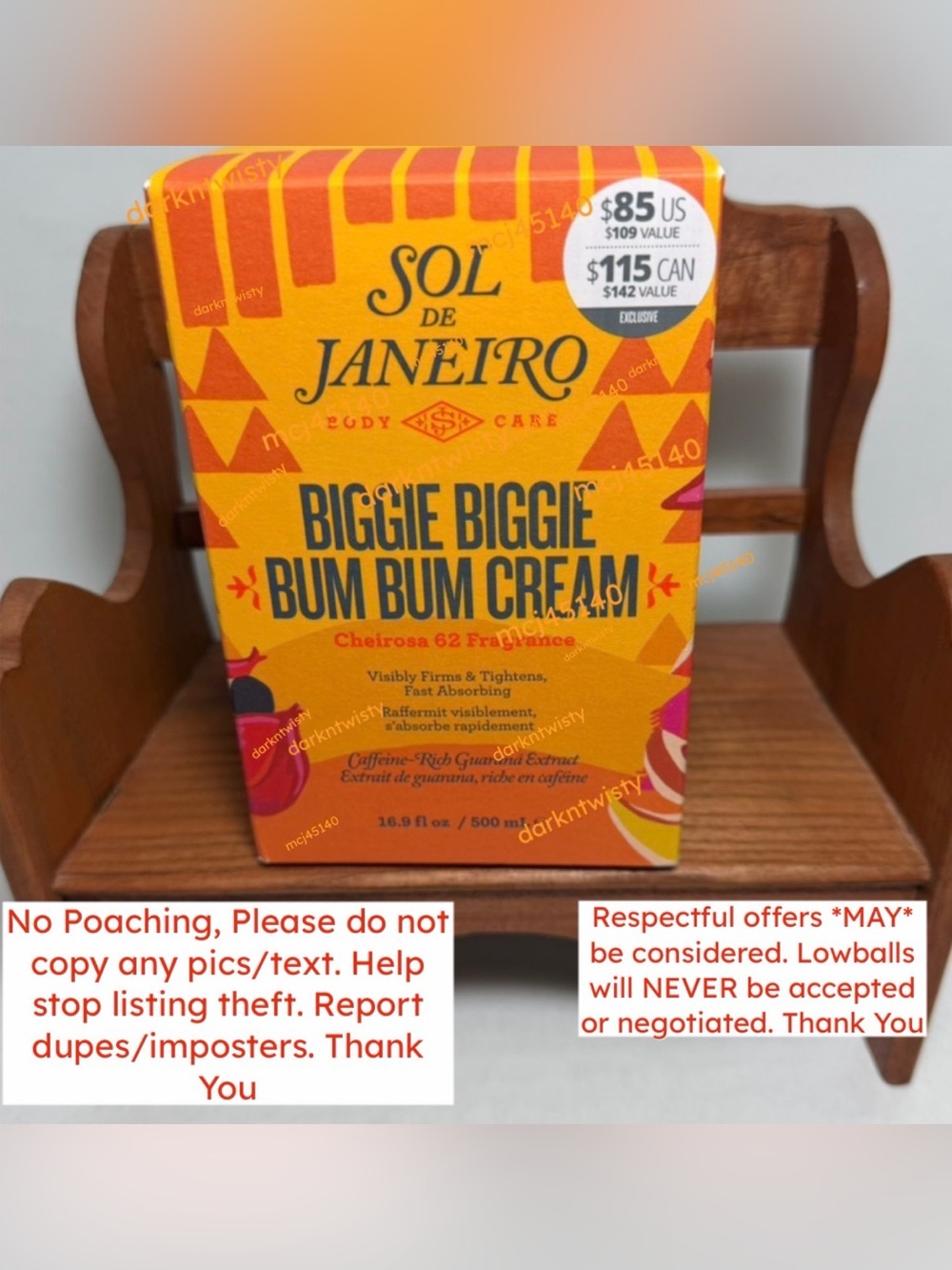 BNIB SOL DE JANEIRO BIGGIE BIGGIE BUM BUM CREAM 16.9 fl oz